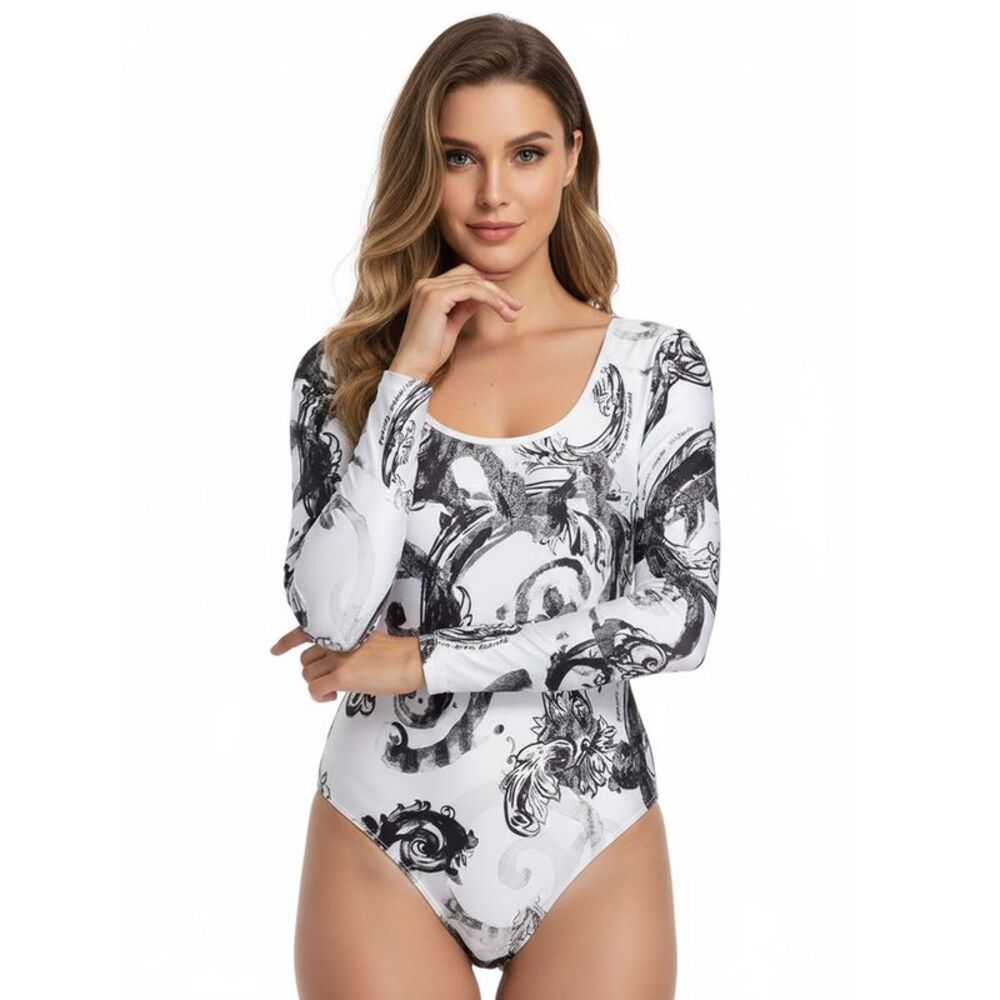 Versace Jeans Couture Baroque Print Bodysuit – Statement Elegance in Motion